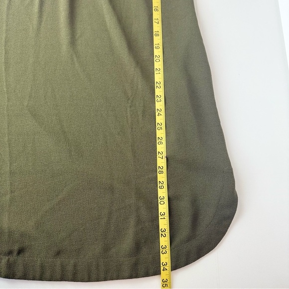 Bobeau Olive Green Tunic Top Sz S Short Sleeve Stretch Blouse - Picture 8 of 10